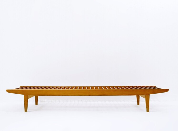 Mid-Century Modern Italian Wooden Bench, 1960s