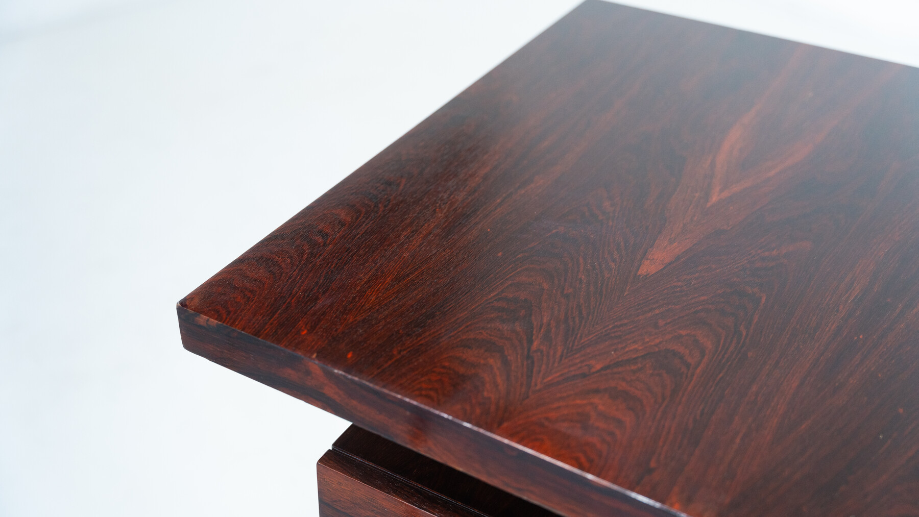 Mid-Century Modern Italian Wooden Desk with Drawers, 1960s