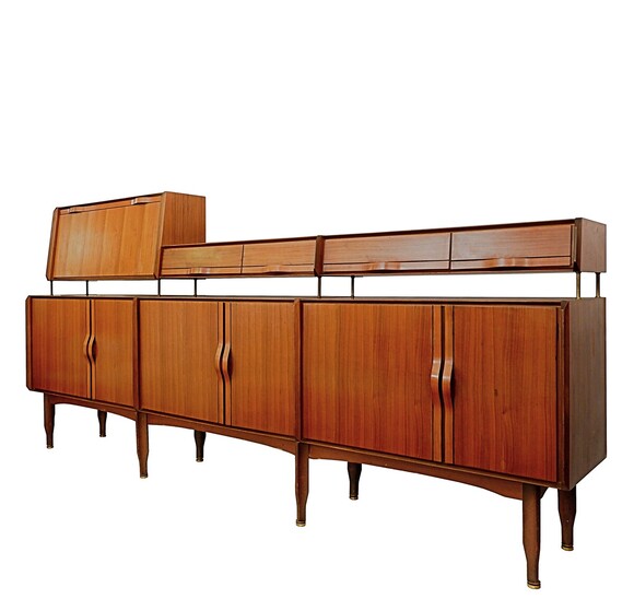 Mid-Century Modern Italian Wooden Sideboard, 1960s