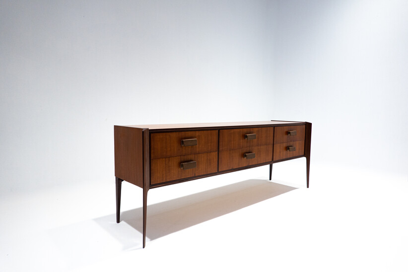 Mid-Century Modern Italian Wooden Sideboard, Teak, Italy, 1960s