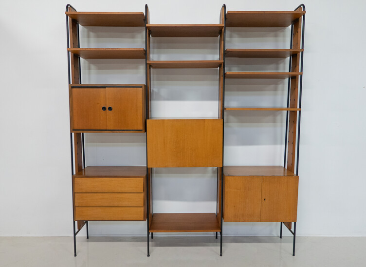 Mid-Century Modern Italian Wooden Wall Unit, 1960s