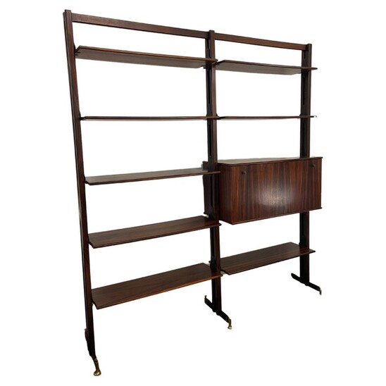 Mid-Century Modern Italian Wooden Wall Unit, 1960s