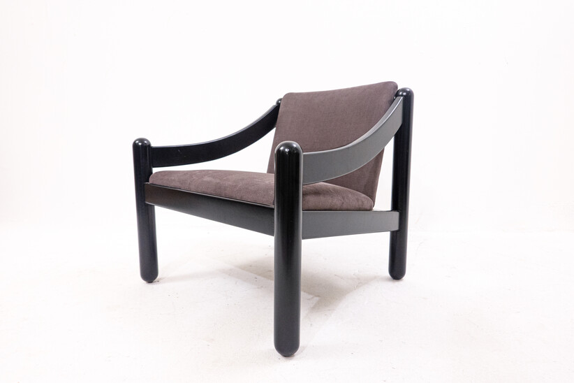 Mid-Century Modern Lacquered Wood Armchair Model 