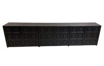 Mid-Century Modern Large Black Brutalist Sideboard