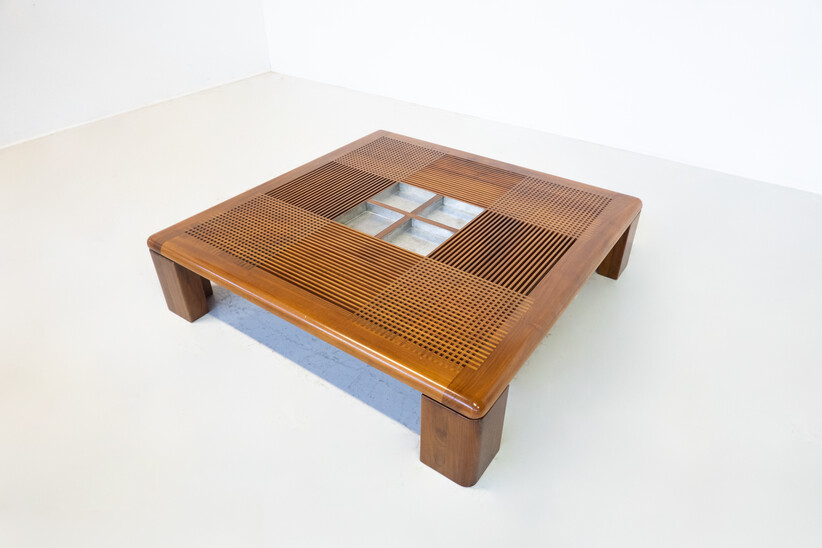 Mid-Century Modern Large Italian Coffee Table by Silvio Coppola, 1970s