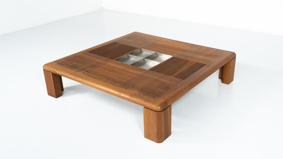 Mid-Century Modern Large Italian Coffee Table by Silvio Coppola, 1970s