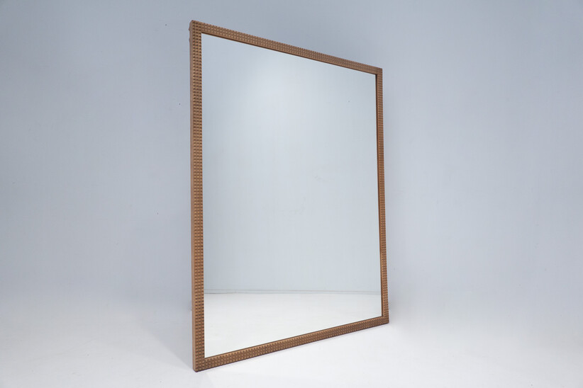 Mid-Century Modern Large Italian Wooden Mirror, 1940s