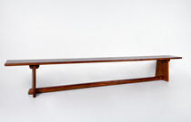 Mid-Century Modern Large Wooden Bench, Italy, 1960s