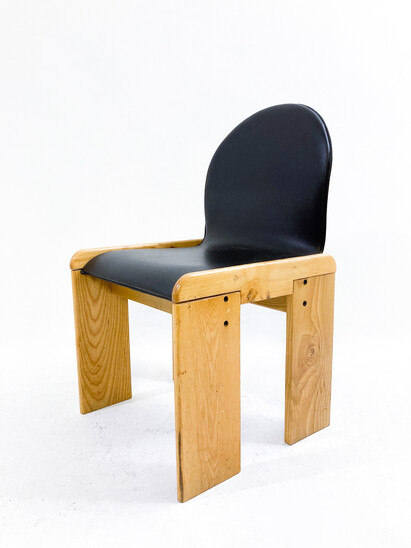 Mid-Century Modern Leather Chair by Afra and Tobia Scarpa, Italy, 1970s