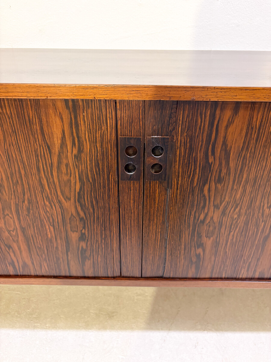 Mid-Century Modern Low Sideboard With Sliding Doors, Italy, 1960s