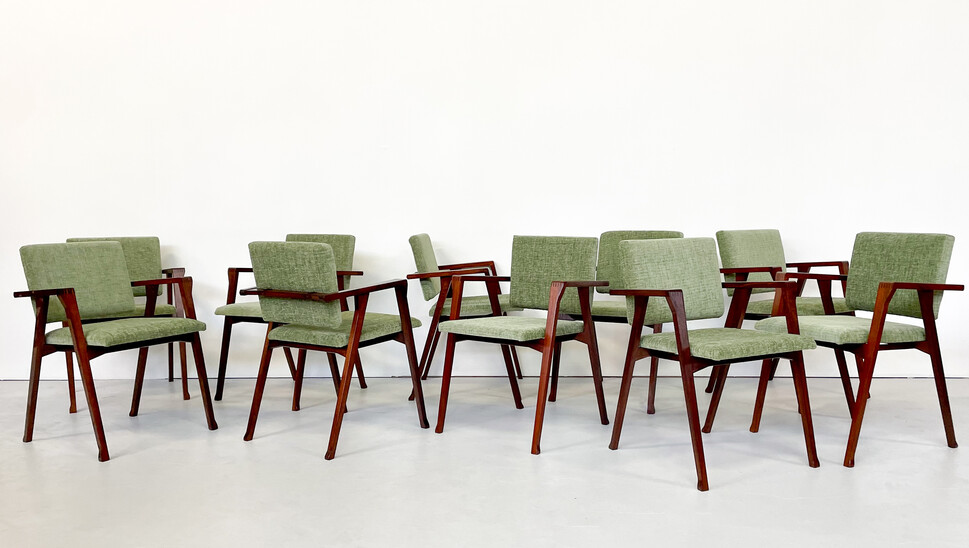 Mid-Century Modern 'Luisa' Chair by Franco Albini, Italy, c.1955 (10 Chairs)