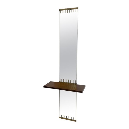 Mid-Century Modern Mirror by Ettore Sottsass for Santambrogio e De Berti, 1950s