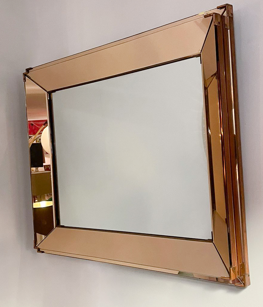 Mid-Century Modern Mirror in the style of Jacques Adnet, 1940s