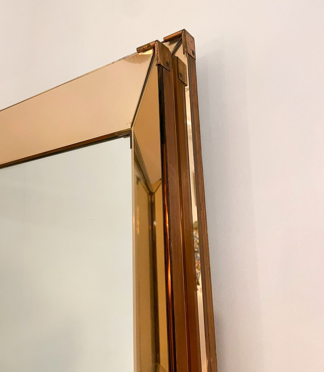 Mid-Century Modern Mirror in the style of Jacques Adnet, 1940s