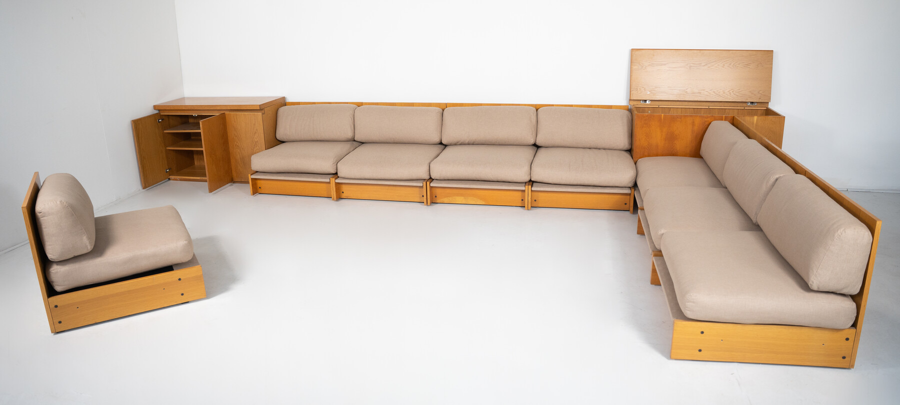 Mid-Century Modern Modular Seating Set, Italy, 1960s - New Upholstery 