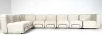 Mid-Century Modern Modular Sofa, Fabric and Chrome, 1970s - New Upholstery
