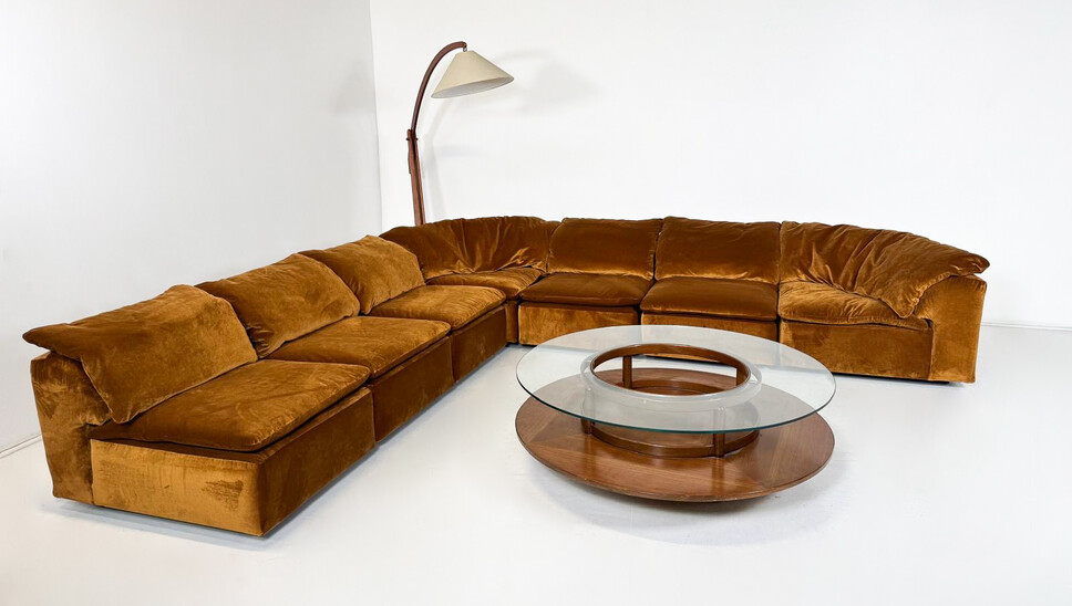 Mid-Century Modern Modular Sofa, Italy 1960s - New Upholstery