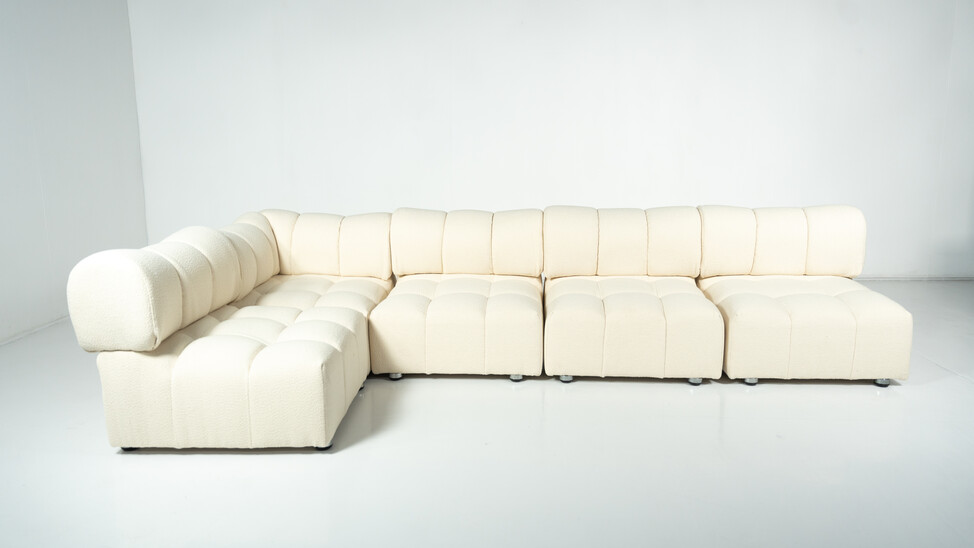 Mid-Century Modern Modular Sofa, Italy, 1970s - New Upholstery