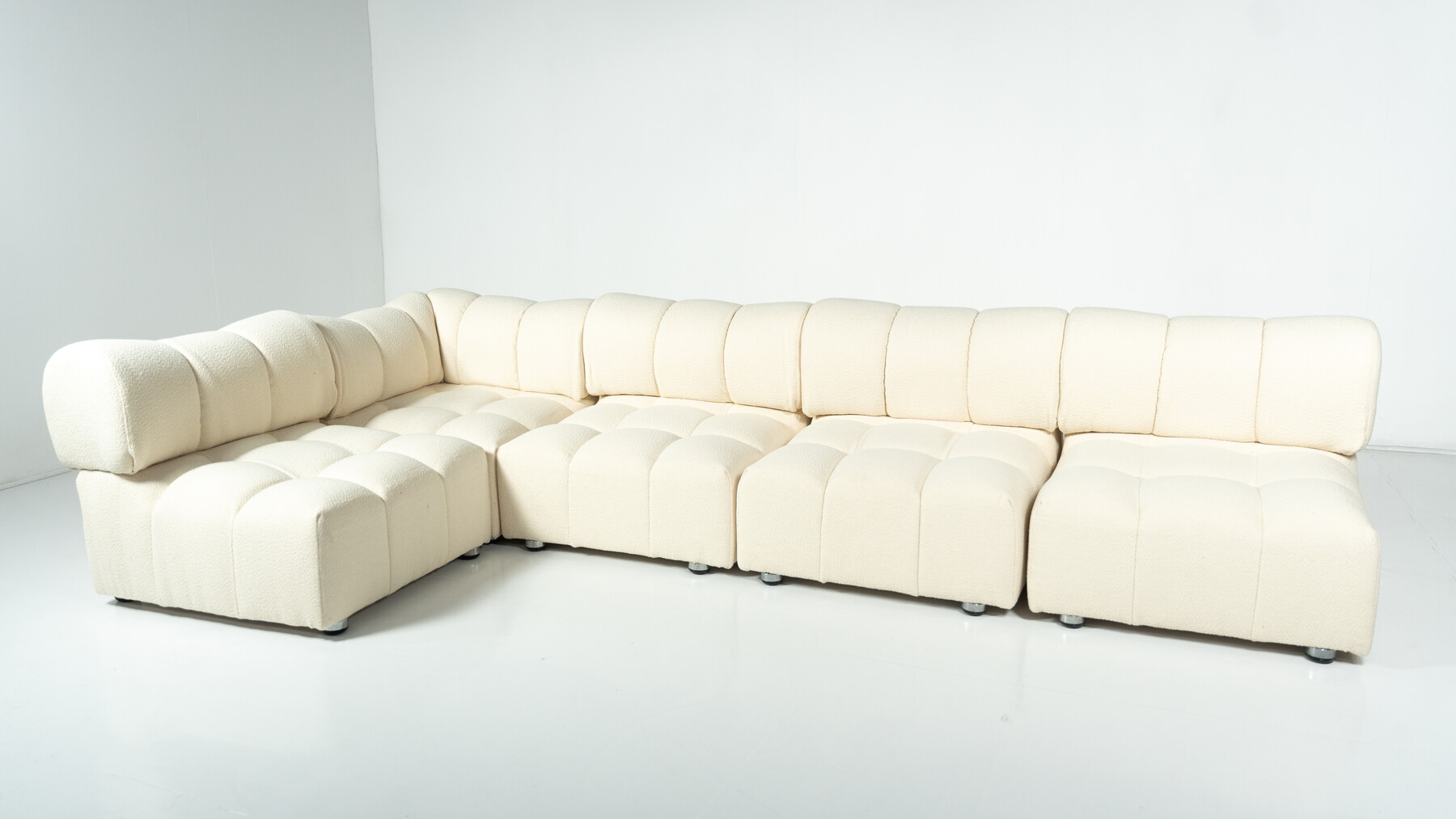 Mid-Century Modern Modular Sofa, Italy, 1970s - New Upholstery 