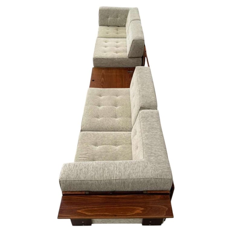 Mid-Century Modern Modular Sofa, Original Fabric, 1970s