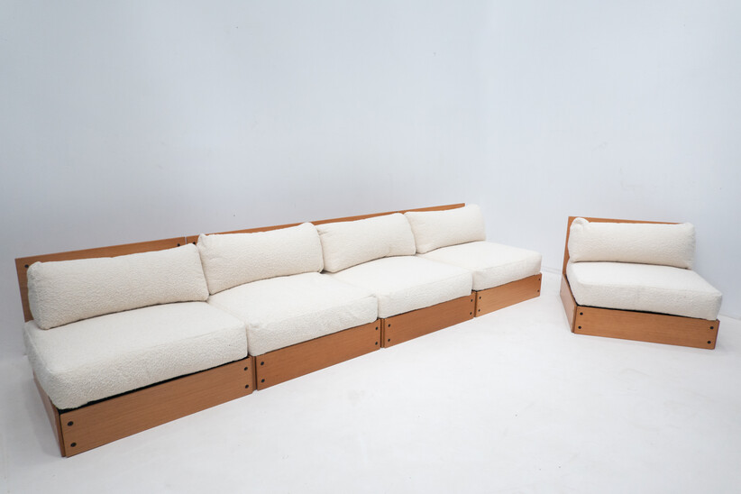Mid-Century  Modern modular Sofa Set by Vico Magistretti for la Locanda dell'Angelo, Italy, 1973