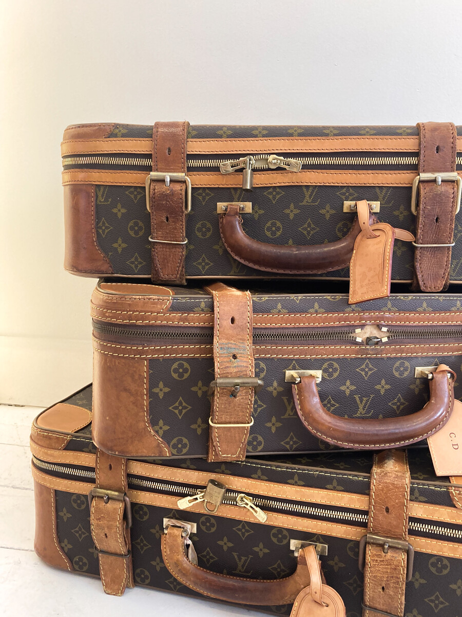 Mid-Century Modern Monogram 'Airbus' Suitcases by Louis Vuitton, France, 1980s