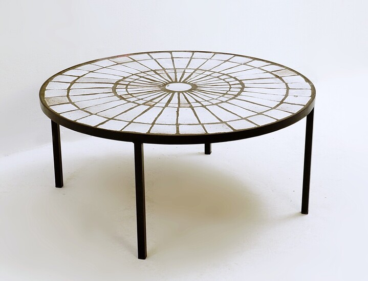 Mid-Century Modern Mosaic Coffee Table by Rogier Vandeweghe for Amphora, Belgium, 1950s