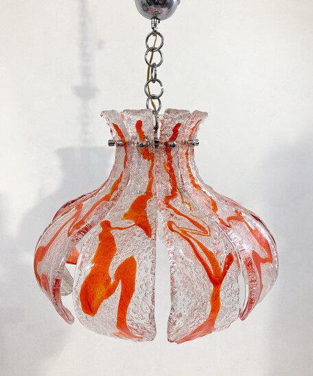 Mid-Century Modern Murano Glass Ceiling Light for Mazzega, 1960s, Italy
