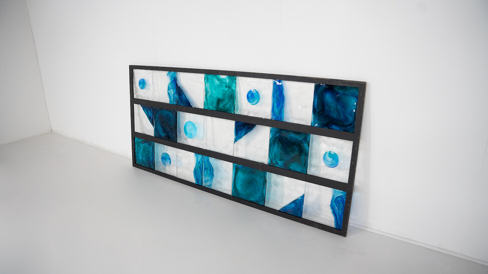Mid-Century Modern Murano Glass Decorative Panel, Italy, 1960s