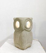 Mid-Century Modern Owl Desk Lamp by Albert Tormos, Limestone, France, 1970s