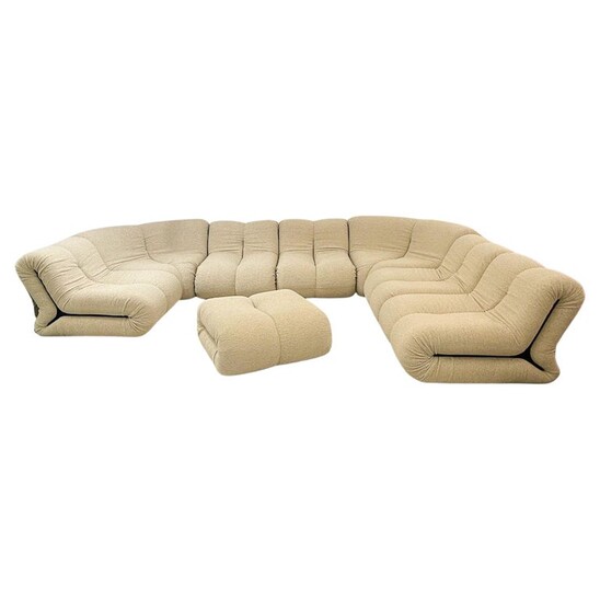 Mid-Century Modern Pagru Modular Sofa by Claudio Vagnoni for 1P, Italy, 1960s