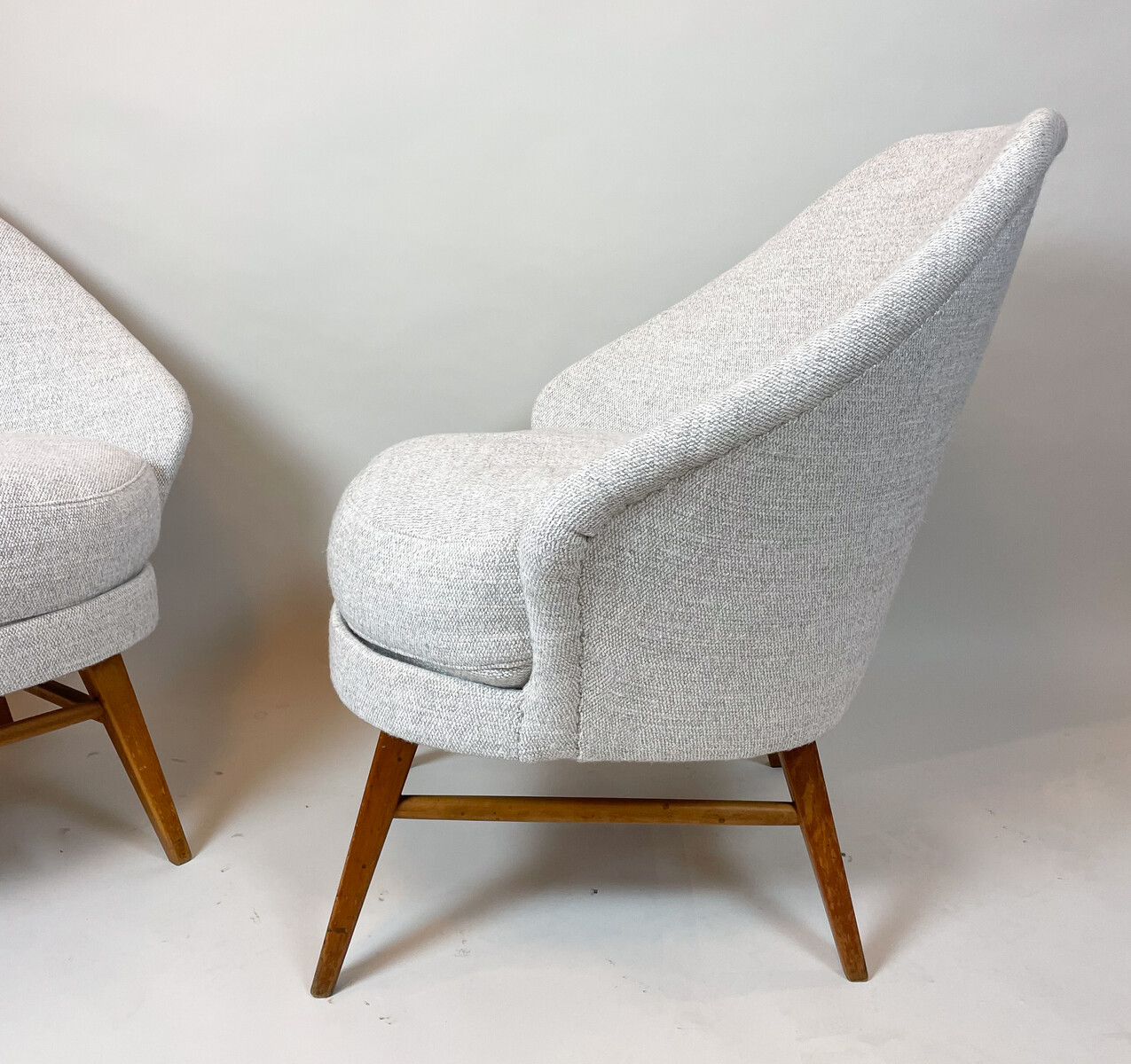 Mid-Century Modern Pair of Armchairs, Austro-Hungarian, 1960s - New Upholstery