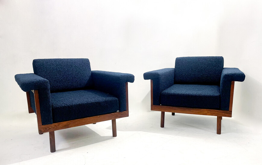 Mid-Century Modern Pair of Armchairs by Kazuhide TAKAHAMA, Gavina,1958