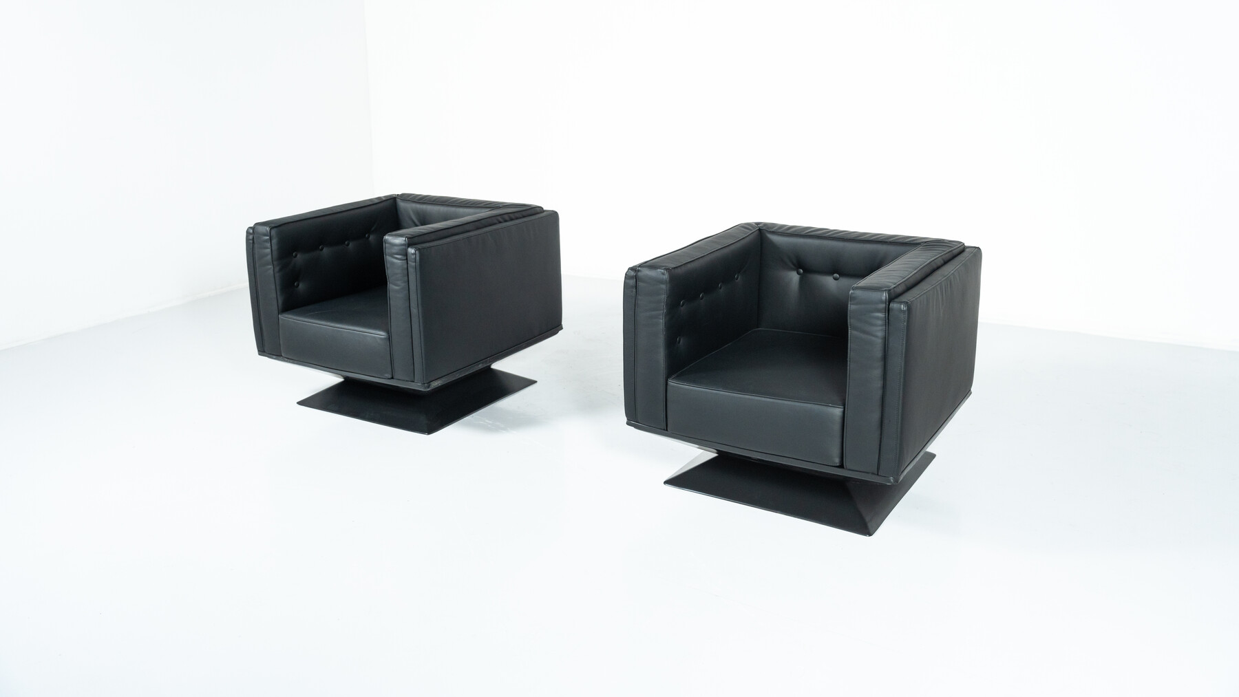 Mid-Century Modern Pair of Armchairs by Luigi Pellegrin for MIM Roma, Italy, 1950s