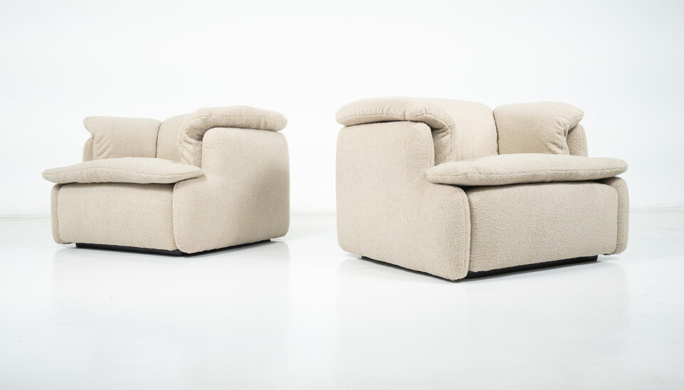 Mid-Century Modern Pair of Armchairs - New Upholstery