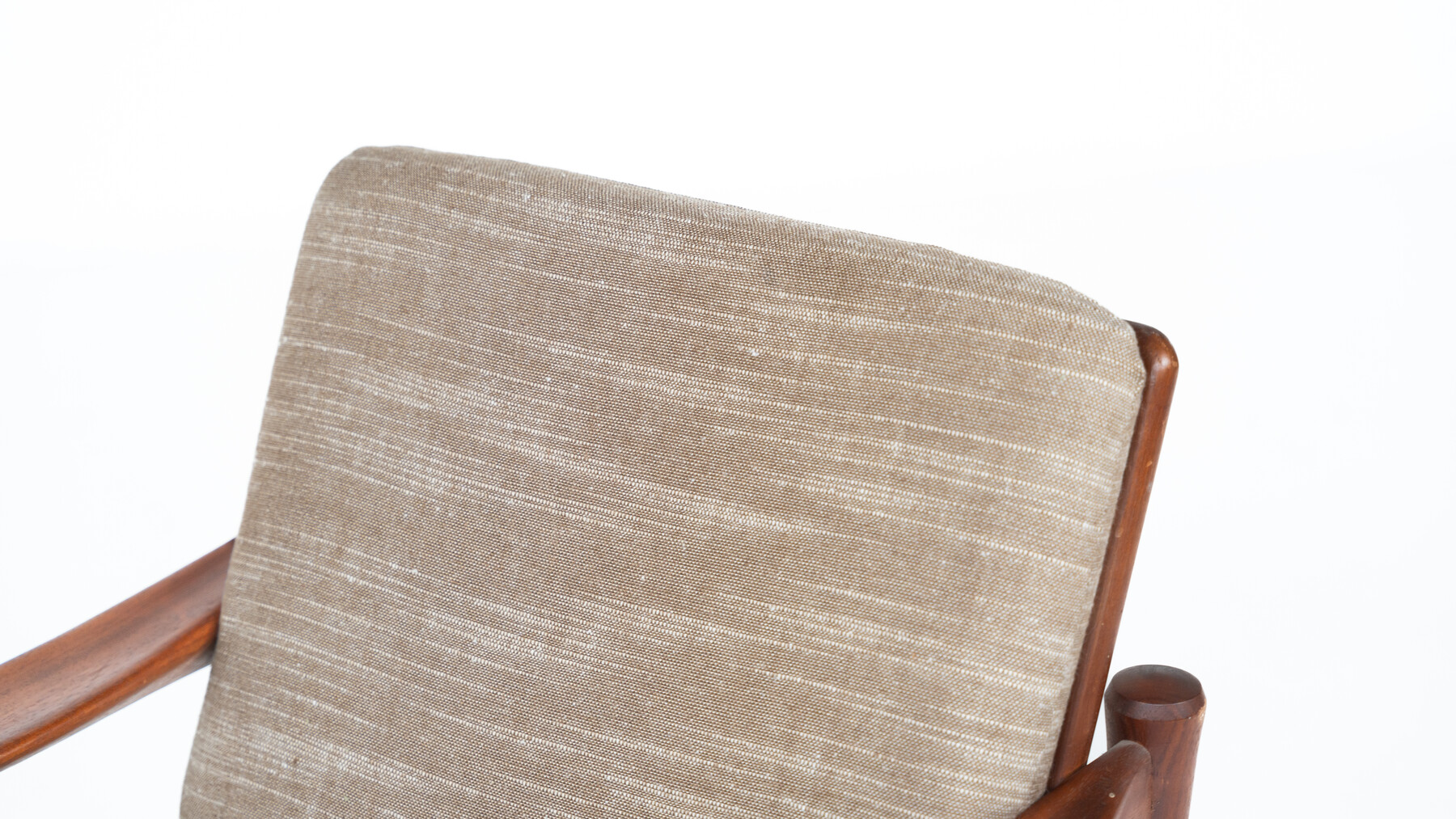 Mid-Century Modern Pair of Armchairs, Wood and Fabric, 1960s