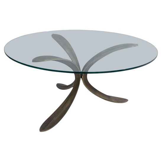Mid-Century Modern Pair of Brass Coffee  Tables, 1960s (2 available)