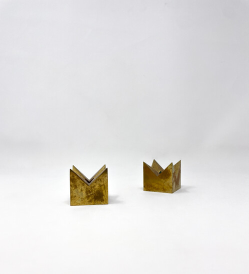 Mid-Century Modern Pair of Candlesticks by Pierre Forssell for Skultuna, 1960s