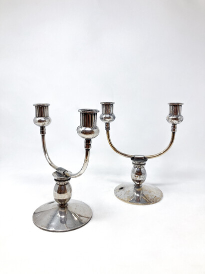 Mid-Century Modern Pair of Christofle Chandelier, 1930s