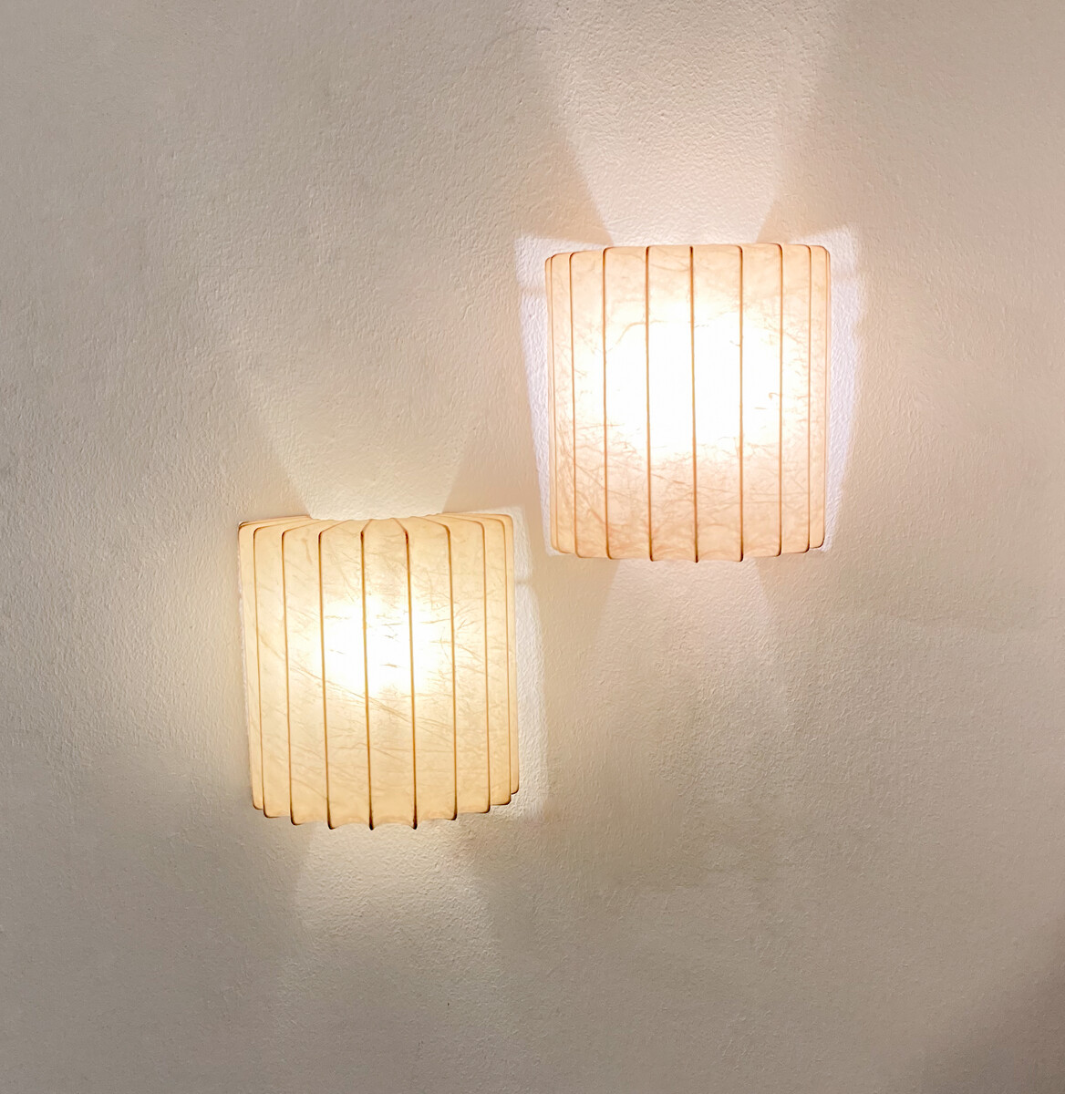 Mid-Century Modern Pair of Cocoon Wall lights, 1960s