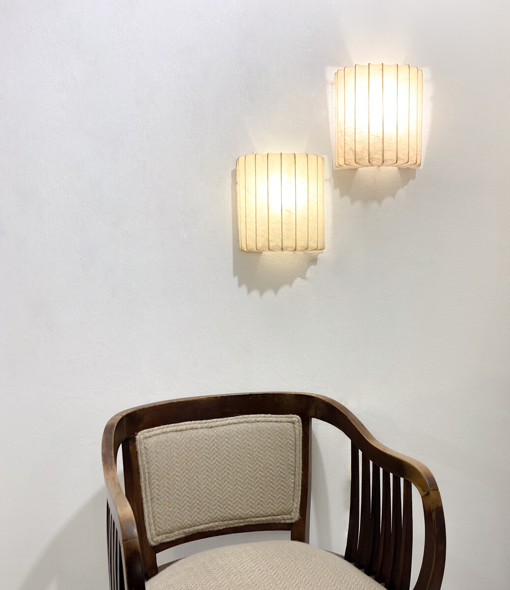 Mid-Century Modern Pair of Cocoon Wall lights, 1960s