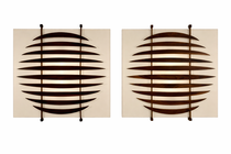 Mid-Century Modern Pair of Light Panels , Italy, 1960s