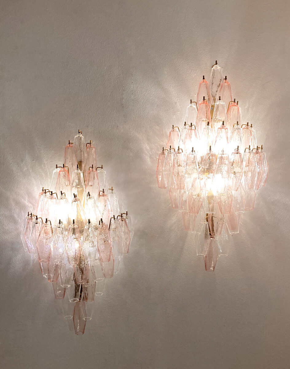 Mid-Century Modern Pair of Murano Glass Wall Lights