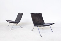 Mid-Century Modern Pair of PK22 Armchairs by Poul Kjaerholm for E. Kold Christensen, 1960s