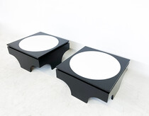 Mid-Century Modern Pair of Side Tables attributed to Emiel Veranneman, Belgium, 1970s