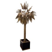 Mid-Century Modern Palm Floor Lamp, Brass, 1970s