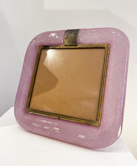 Mid-Century Modern Pink Picture Frame by Carlo Scarpa for Venini, 1950s