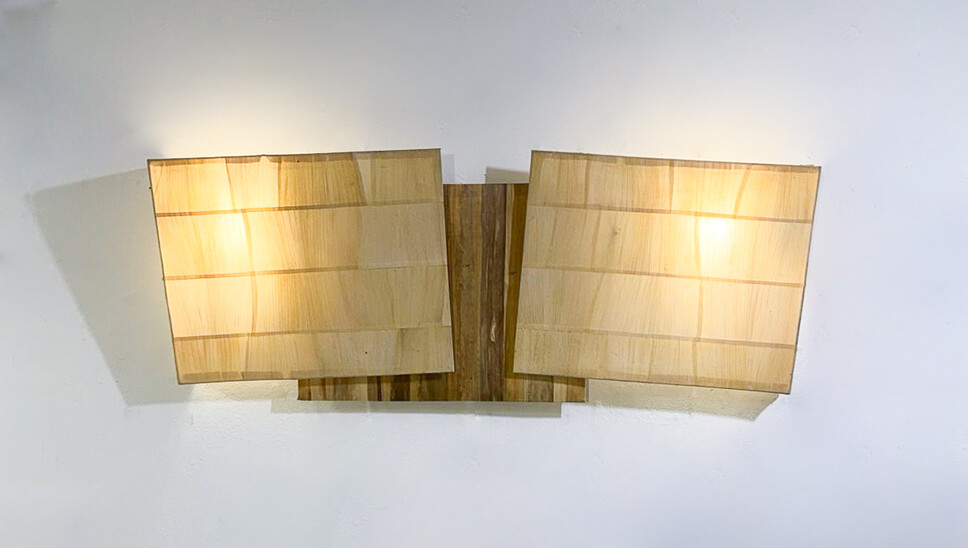 Mid-Century Modern Raffia Wall Light, Italy 