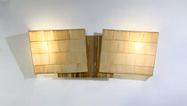 Mid-Century Modern Raffia Wall Light, Italy 