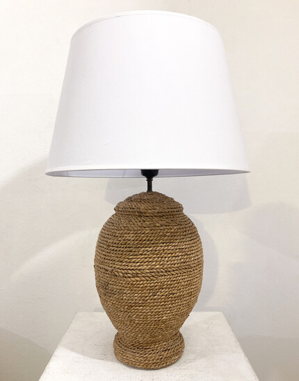 Mid-Century Modern Rattan Table Lamp